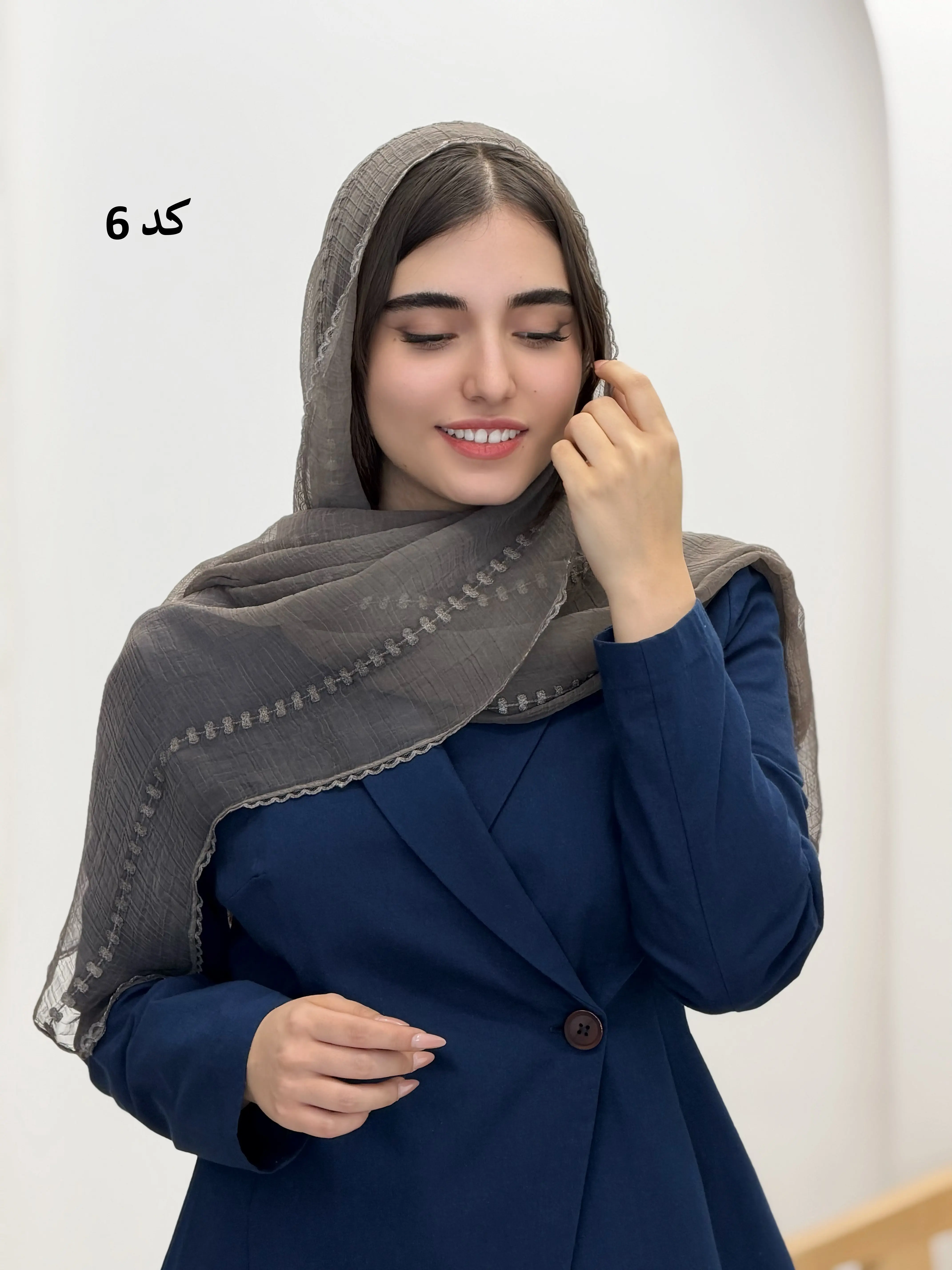 6574-شال حریر آلما